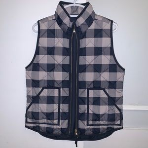 JCrew Checkered Puffer Vest